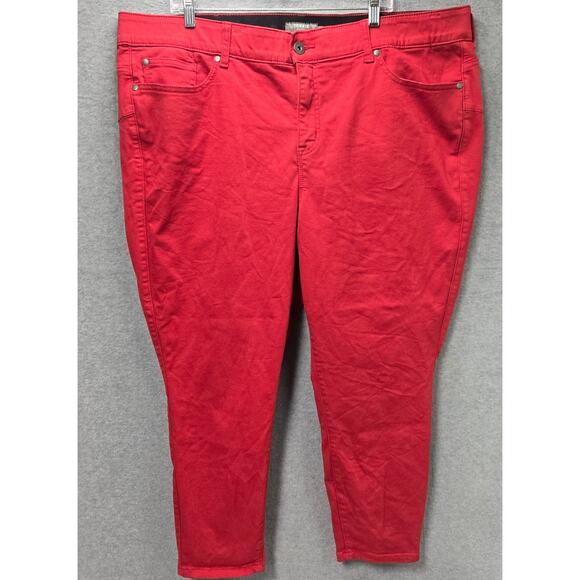Torrid Bombshell Skinny Red Jeans Size 24S - Picture 1 of 5